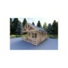 Casa di legno coibentata con mezzanino e terrazza GAIA 33.30 m² 44/100/44 mm, piano fondazione