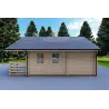 Casa di legno coibentata con mezzanino e terrazza GAIA 33.30 m² 44/100/44 mm, lato destro
