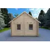 Casa di legno coibentata con mezzanino e terrazza GAIA 33.30 m² 44/100/44 mm, retro