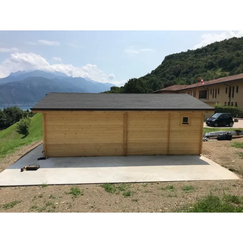 Casa in legno AUGUSTA 8x6 60 mm, realizzazione retro