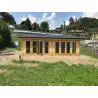 Casa in legno AUGUSTA 8x6 60 mm, realizzazione vista frontale