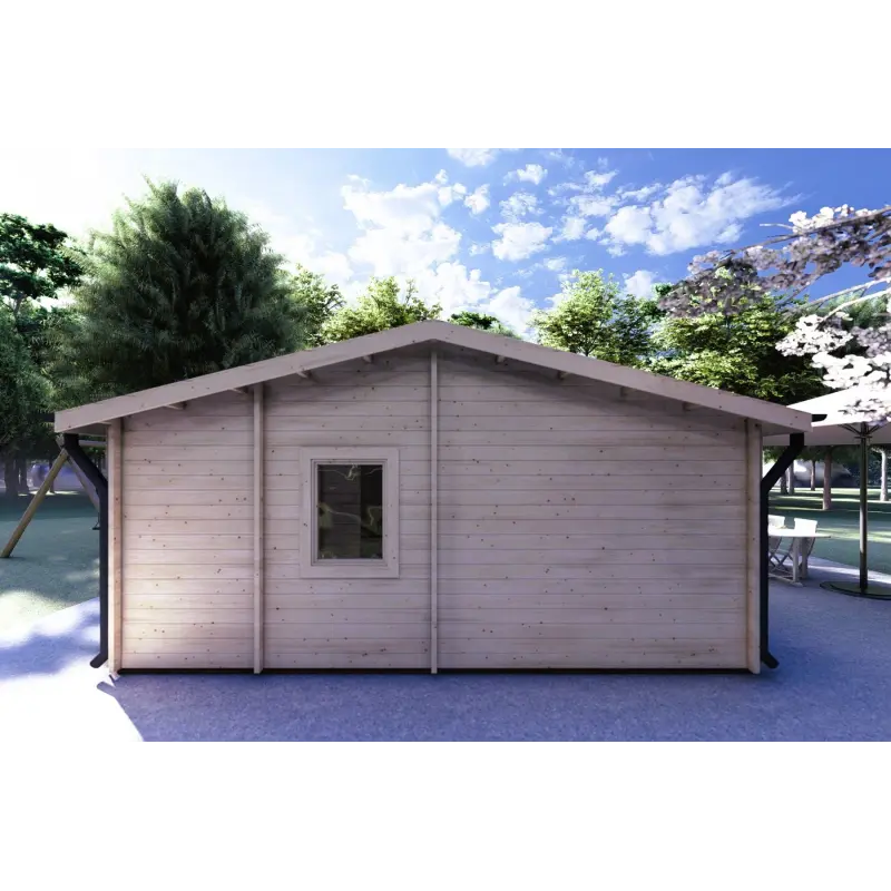 Casa in legno AUGUSTA 8x6 60 mm, lato sinistro