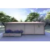 Casa in legno AUGUSTA 8x6 60 mm, retro