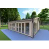 Casa coibentata AUGUSTA 8x6 44/100/44 mm, fronte lato destro