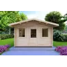 Casa in legno da giardino CHIARA 4x3 44mm, vista frontale