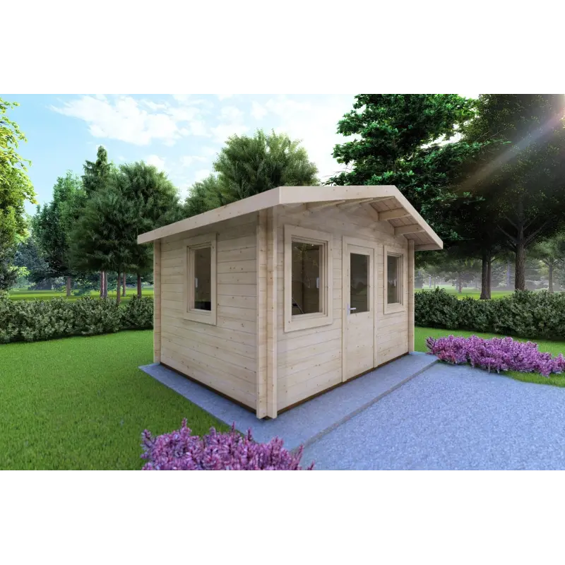 Casa in legno da giardino CHIARA 4x3 44mm, lato sinistro