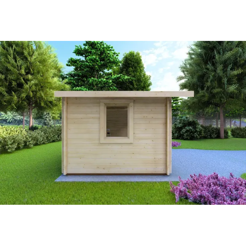Casa in legno da giardino CHIARA 4x3 44mm, lato sinistro
