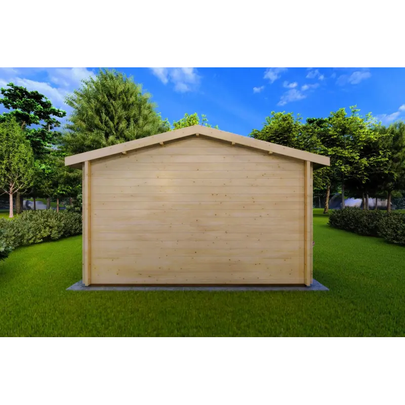 Casa in legno da giardino CHIARA 4x3 44mm, retro