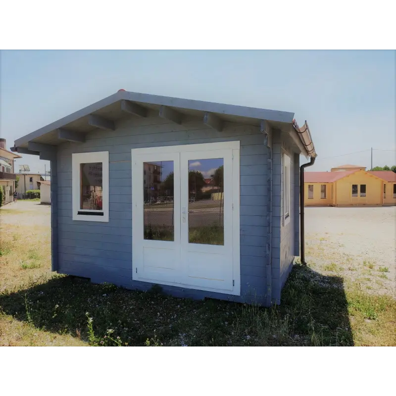 Casetta da giardino GIULIA 4x3 44mm, realizzazione vista frontale