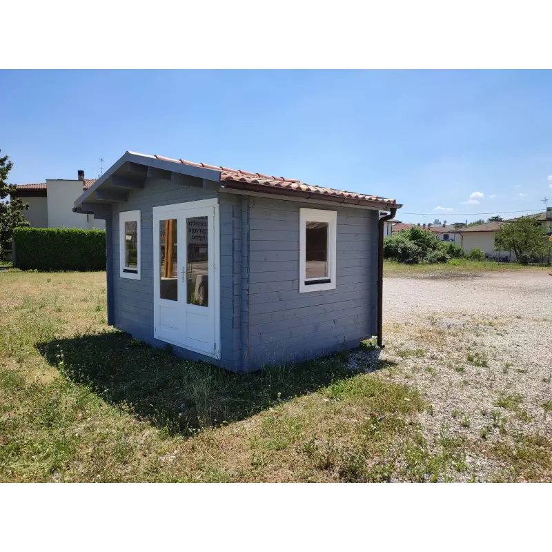 Casetta da giardino GIULIA 4x3 44mm, realizzazione fronte lato destro