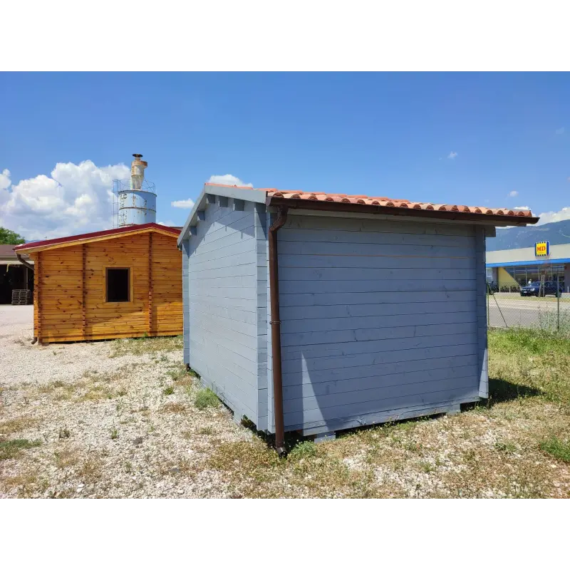 Casetta da giardino GIULIA 4x3 44mm, realizzazione retro sinistro
