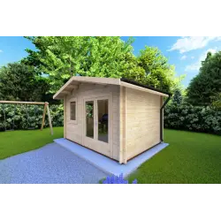 Casetta da giardino GIULIA 4x3 44mm, fronte lato destro