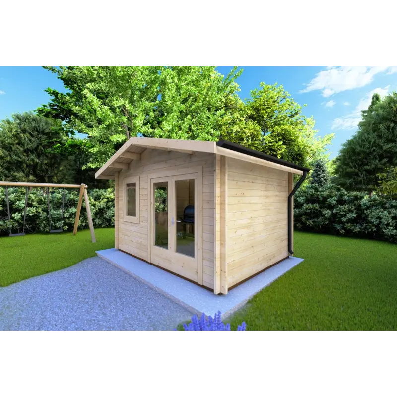 Casetta da giardino GIULIA 4x3 44mm, fronte lato destro