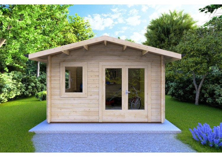 Casetta da giardino GIULIA 4x3 44mm, vista frontale