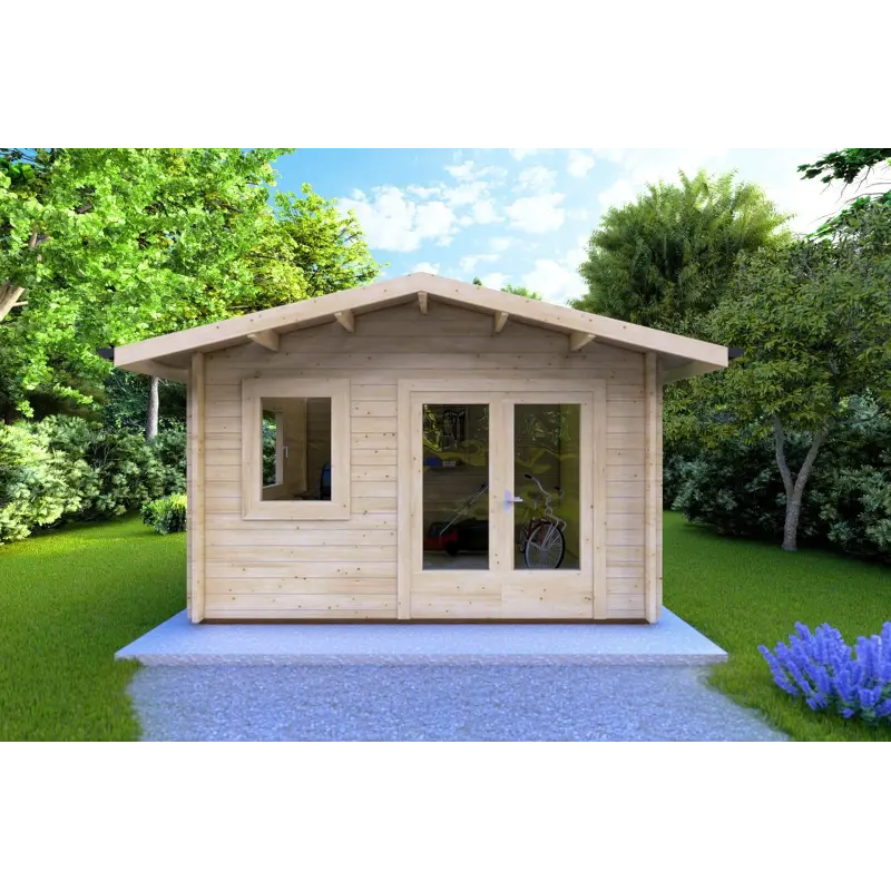Casetta da giardino GIULIA 4x3 44mm, vista frontale