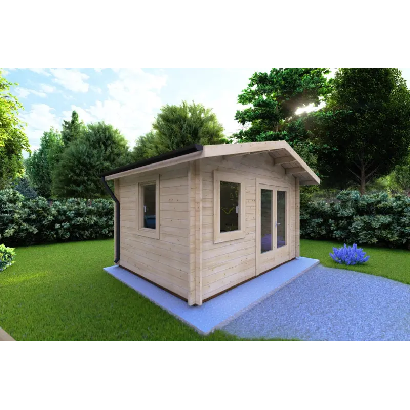 Casetta da giardino GIULIA 4x3 44mm, fronte lato sinistro