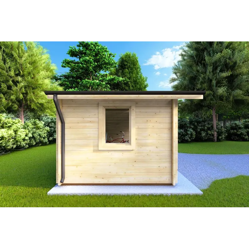 Casetta da giardino GIULIA 4x3 44mm, lato sinistro