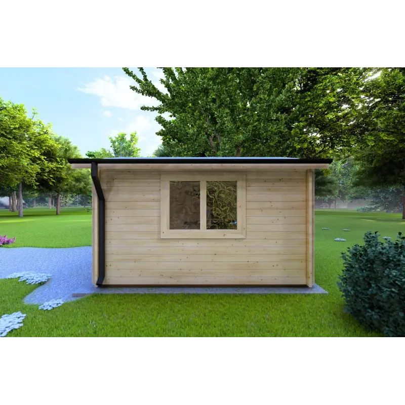 Casetta in legno ANNA 4x4 44mm, lato destro