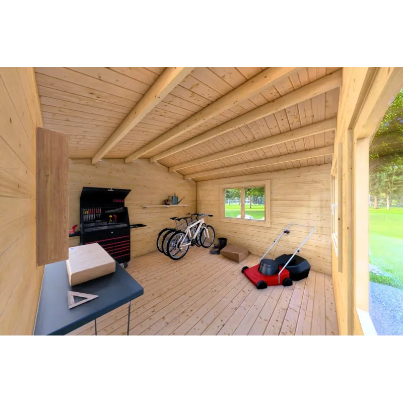 Casetta in legno ANNA 4x4 44mm, interno