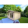 Casetta da giardino LAURA 4x4 44mm, fronte lato destro
