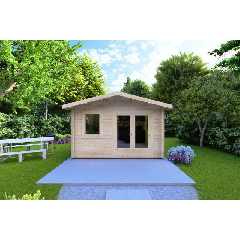 Casetta da giardino LAURA 4x4 44mm, vista frontale