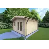 Casetta in legno MATILDE 5x4 44mm, fronte lato destro