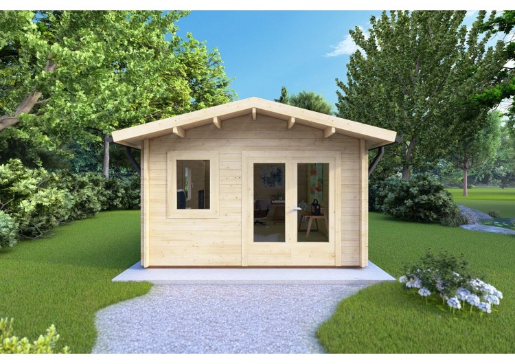 Casetta in legno MATILDE 5x4 44mm, vista frontale