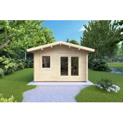 Casetta in legno MATILDE 5x4 44mm, vista frontale