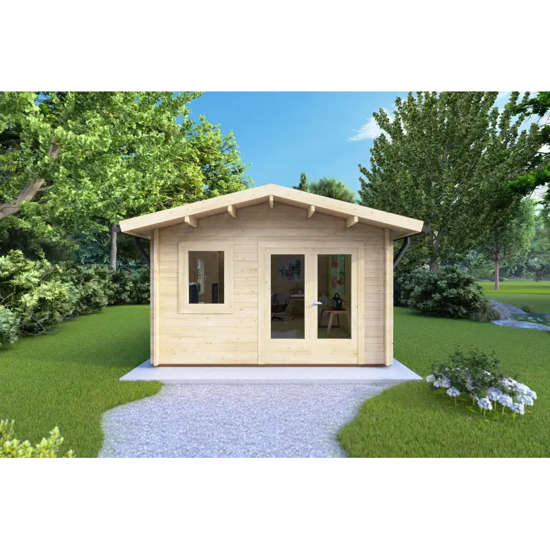 Casetta in legno MATILDE 5x4 44mm, vista frontale
