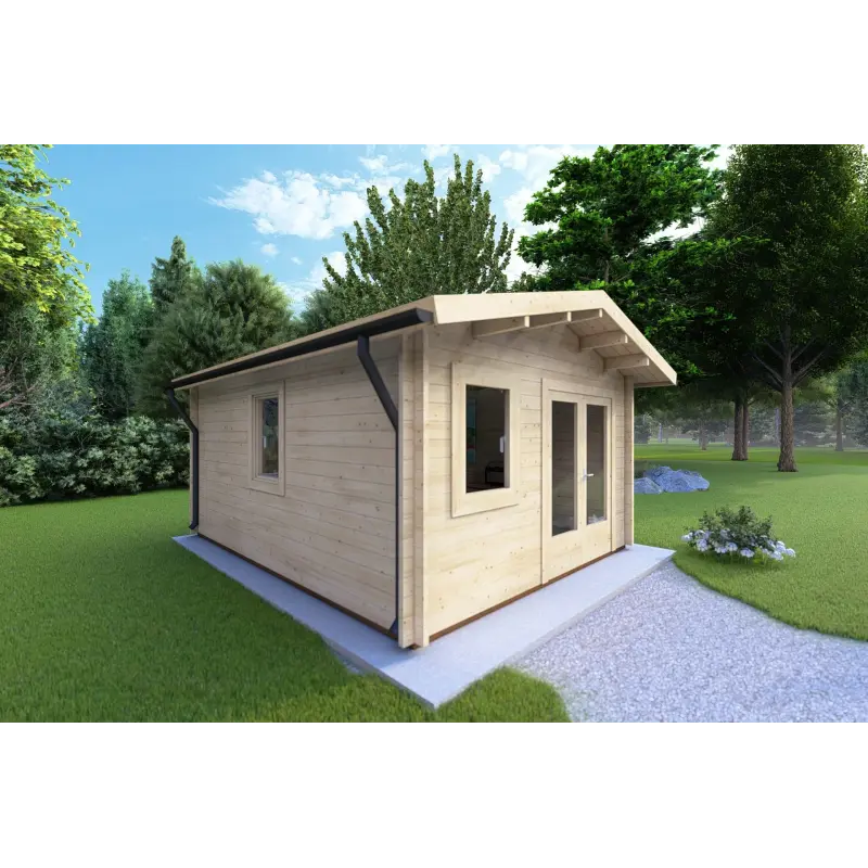 Casetta in legno MATILDE 5x4 44mm, fronte lato sinistro