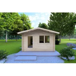 Casa in legno da giardino ANITA 5x4 44mm, vista frontale
