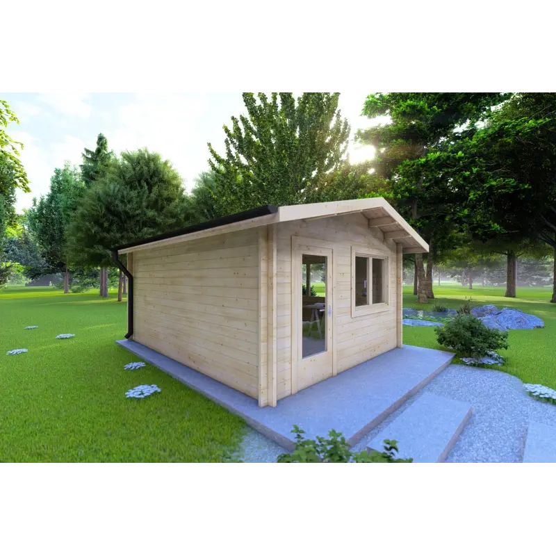 Casa in legno da giardino ANITA 5x4 44mm, lato sinistro