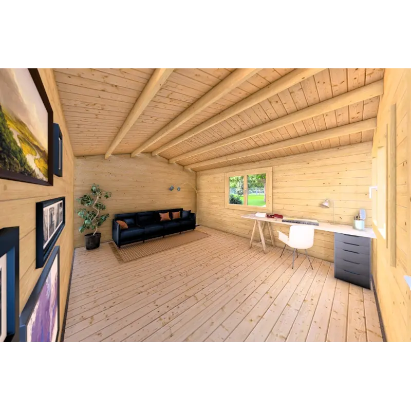 Casa in legno da giardino ANITA 5x4 44mm, interno