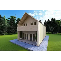 Casa coibentata stile moderno PENELOPE 98 m² 44/80/30/40, fronte lato destro