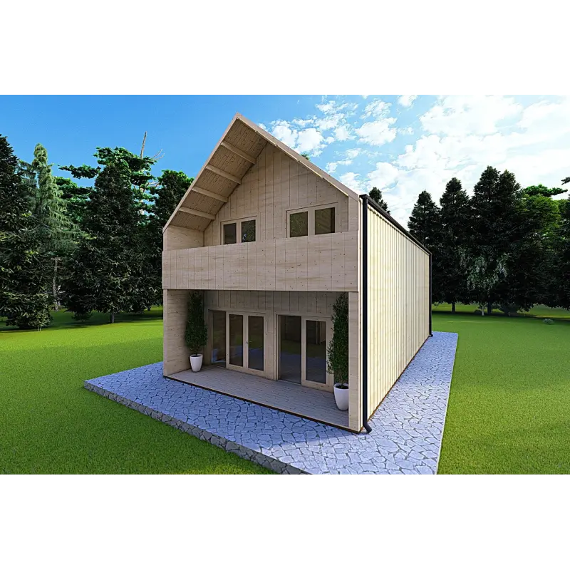 Casa coibentata stile moderno PENELOPE 98 m² 44/80/30/40, fronte lato destro