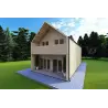 Casa coibentata stile moderno PENELOPE 98 m² 44/80/30/40, fronte lato destro