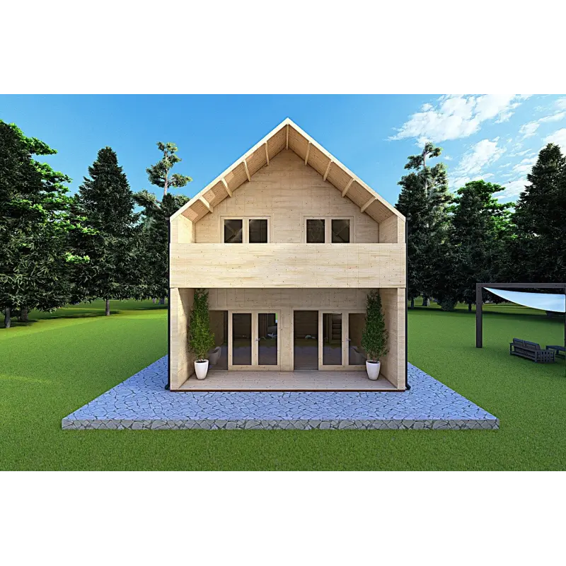 Casa coibentata stile moderno PENELOPE 98 m² 44/80/30/40, vista frontale