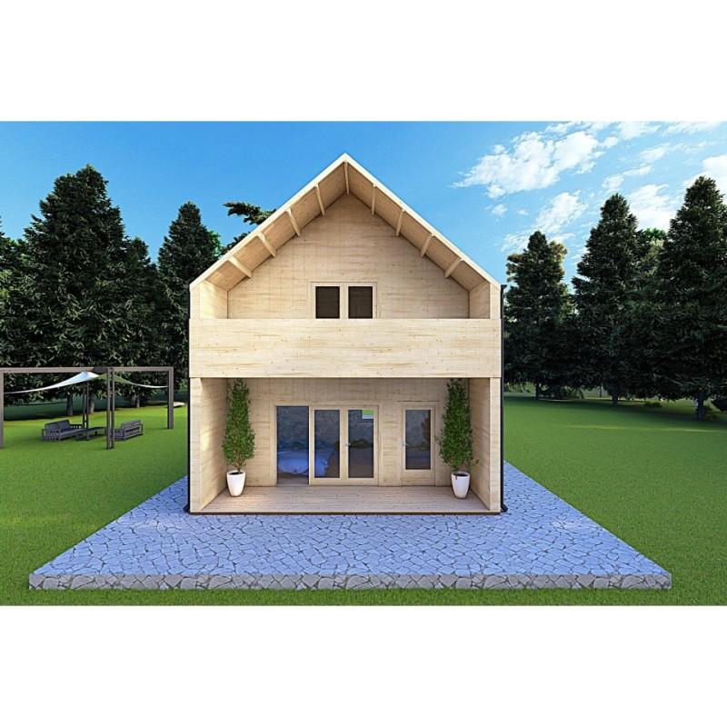 Casa coibentata stile moderno PENELOPE 98 m² 44/80/30/40, retro