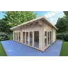 Casa in legno AURELIA 6x8 44mm, fronte lato destro