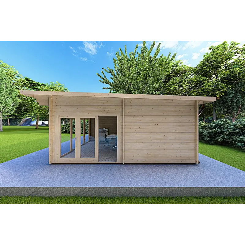 Casa in legno AURELIA 6x8 44mm, lato destro