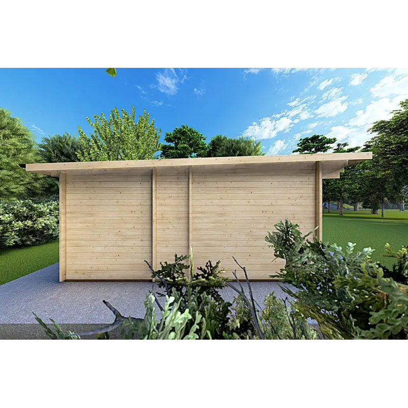 Casa in legno AURELIA 6x8 44mm, lato sinistro