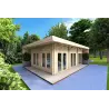 Casa in legno FLAMINIA 8x6 44mm, fronte lato destro