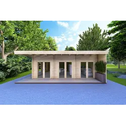 Casa in legno FLAMINIA 8x6 44mm, lato destro