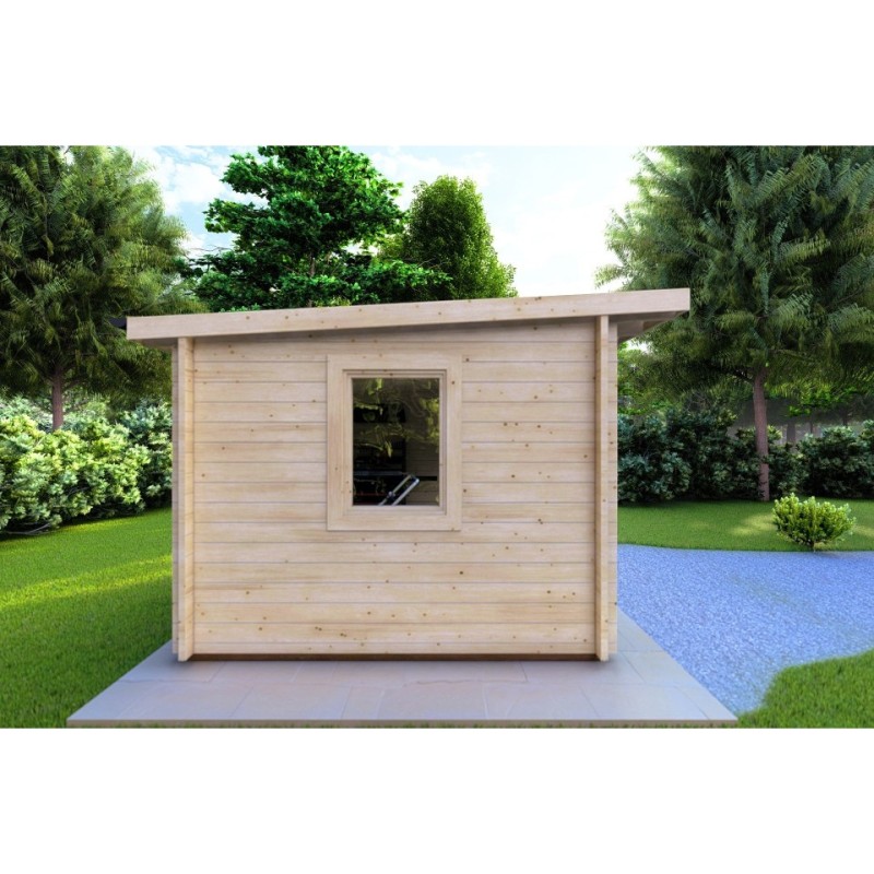 Casa in legno da giardino ILARIA 3x3 44mm, lato sinistro