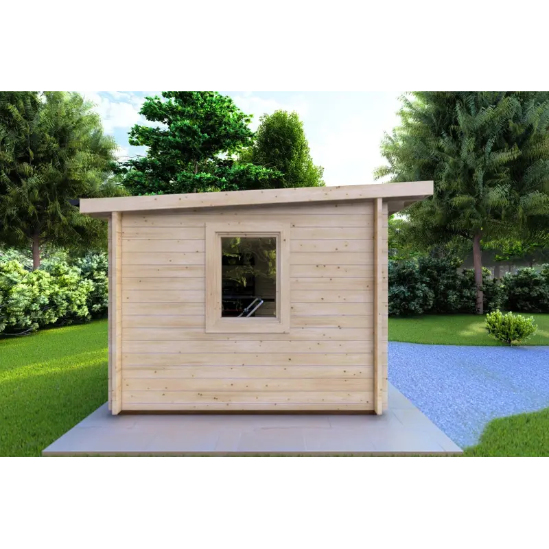 Casa in legno da giardino ILARIA 3x3 44mm, lato sinistro