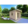 Casa in legno da giardino ILARIA 3x3 44mm, fronte lato sinistro