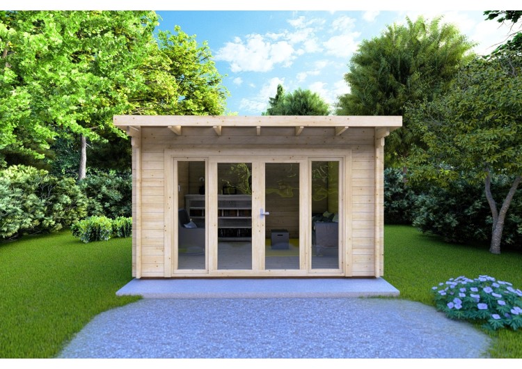 Casetta in legno ILARIA 4x3 44mm, vista frontale