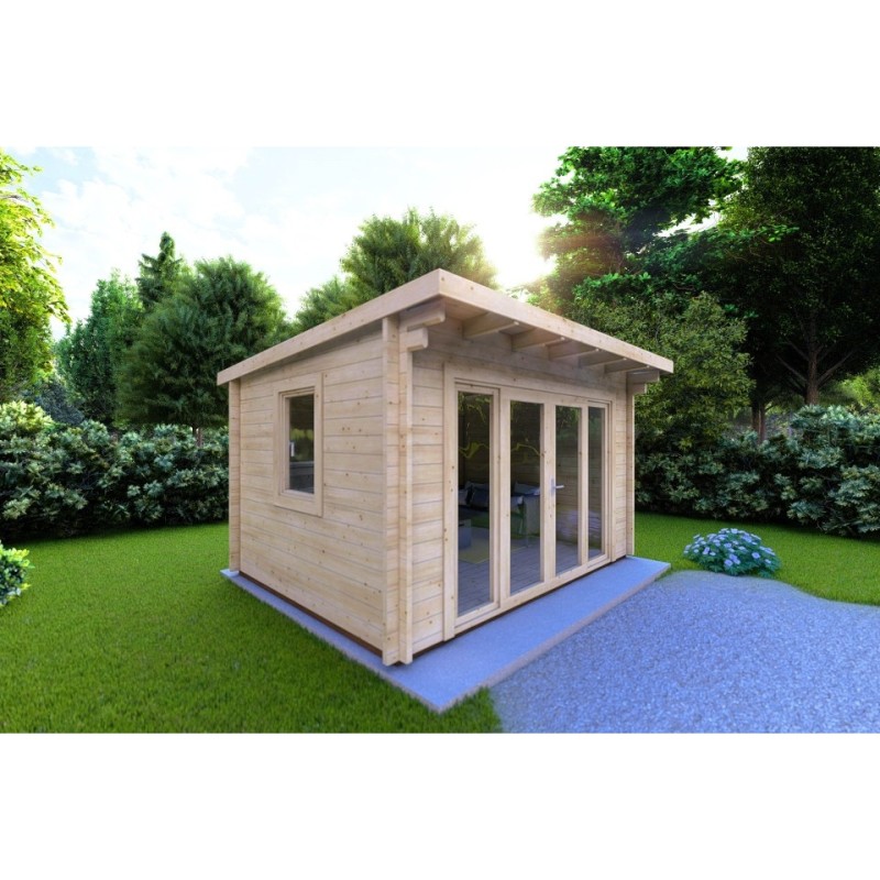 Casetta in legno ILARIA 4x3 44mm, fronte lato sinistro