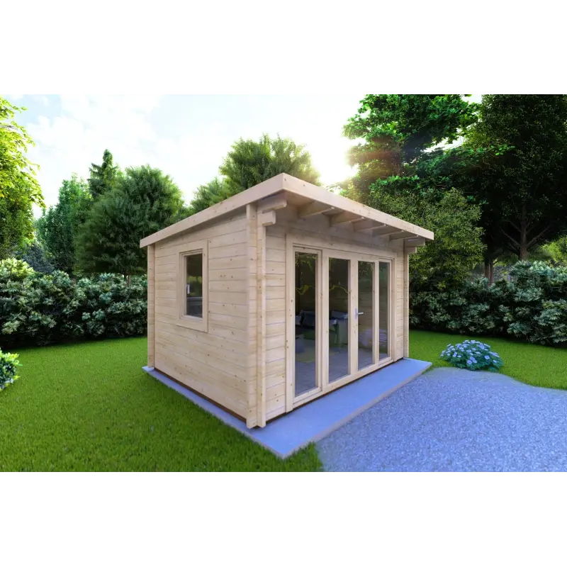 Casetta in legno ILARIA 4x3 44mm, fronte lato sinistro