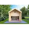 Casa di legno ELODIE 4x6 44mm, vista frontale